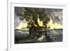 Confederate Bombardment of Fort Sumter, Starting the American Civil War, c.1861-null-Framed Giclee Print