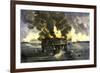 Confederate Bombardment of Fort Sumter, Starting the American Civil War, c.1861-null-Framed Giclee Print