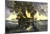 Confederate Bombardment of Fort Sumter, Starting the American Civil War, c.1861-null-Mounted Giclee Print