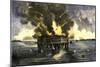 Confederate Bombardment of Fort Sumter, Starting the American Civil War, c.1861-null-Mounted Giclee Print