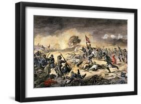 Confederate Charge against African-American Union Soldiers at the Battle of the Crater-null-Framed Giclee Print