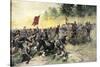 Confederate Charge Up Little Round Top, Battle of Gettysburg, c.1863-null-Stretched Canvas