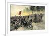 Confederate Charge Up Little Round Top, Battle of Gettysburg, c.1863-null-Framed Giclee Print