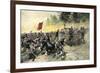 Confederate Charge Up Little Round Top, Battle of Gettysburg, c.1863-null-Framed Giclee Print