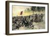 Confederate Charge Up Little Round Top, Battle of Gettysburg, c.1863-null-Framed Giclee Print