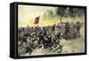 Confederate Charge Up Little Round Top, Battle of Gettysburg, c.1863-null-Framed Stretched Canvas