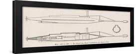 Confederate David Submarine-null-Framed Art Print
