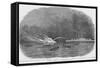 Confederate Fire Barge Sent to Sink the Westfield-Frank Leslie-Framed Stretched Canvas