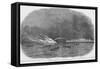 Confederate Fire Barge Sent to Sink the Westfield-Frank Leslie-Framed Stretched Canvas