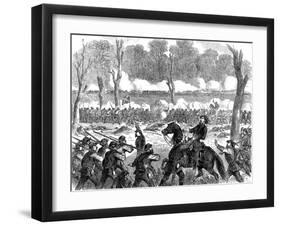 Confederate General Hood Wounded at the Battle of Chickamauga, American Civil War, 1863-null-Framed Giclee Print