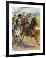 Confederate General J.E.B. Stuart Leads His Spectacular Raid Around the Union Forces-H.a. Ogden-Framed Photographic Print