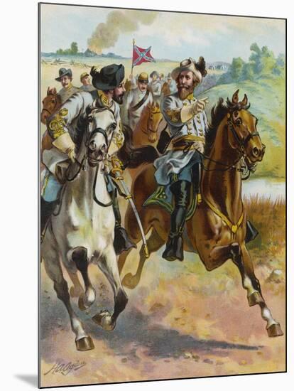 Confederate General J.E.B. Stuart Leads His Spectacular Raid Around the Union Forces-H.a. Ogden-Mounted Photographic Print