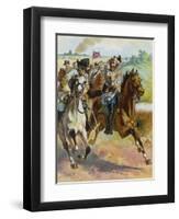 Confederate General J.E.B. Stuart Leads His Spectacular Raid Around the Union Forces-H.a. Ogden-Framed Photographic Print