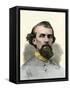 Confederate General Nathan Bedford Forrest in the Civil War-null-Framed Stretched Canvas