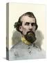 Confederate General Nathan Bedford Forrest in the Civil War-null-Stretched Canvas