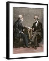 Confederate Generals Robert E. Lee and Joseph E. Johnston, From a Photograph Taken After the War-null-Framed Giclee Print