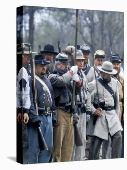 Confederate Infantry Preparing to Attack, Shiloh Battlefield, Tennessee-null-Stretched Canvas