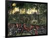 Confederate Infantry Waiting Out an Artillery Duel in the Devil's Den, Battle of Gettysburg-null-Framed Giclee Print