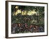 Confederate Infantry Waiting Out an Artillery Duel in the Devil's Den, Battle of Gettysburg-null-Framed Giclee Print