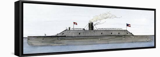 Confederate Ironclad Merrimac, c.1862-null-Framed Stretched Canvas