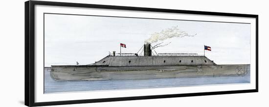 Confederate Ironclad Merrimac, c.1862-null-Framed Giclee Print