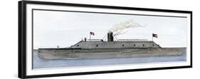 Confederate Ironclad Merrimac, c.1862-null-Framed Giclee Print