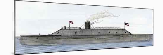 Confederate Ironclad Merrimac, c.1862-null-Mounted Giclee Print