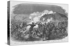 Confederate Night Attack on Union Forces in Salem, Missouri-Frank Leslie-Stretched Canvas