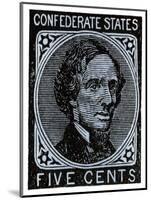 Confederate Postage Stamp Bearing Portrait of Jefferson Davis-null-Mounted Giclee Print