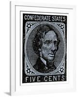 Confederate Postage Stamp Bearing Portrait of Jefferson Davis-null-Framed Giclee Print