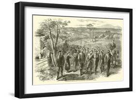 Confederate Prisoners Being Conducted from Jonesborough to Atlanta, September 1864-null-Framed Premium Giclee Print