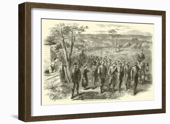 Confederate Prisoners Being Conducted from Jonesborough to Atlanta, September 1864-null-Framed Giclee Print