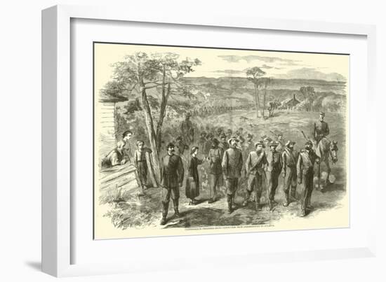 Confederate Prisoners Being Conducted from Jonesborough to Atlanta, September 1864-null-Framed Giclee Print