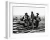 Confederate Prisoners near Logs-null-Framed Photographic Print