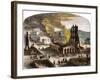 Confederate Quantrill Raid Burns Lawrence, Kansas, 1863-null-Framed Giclee Print