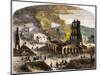 Confederate Quantrill Raid Burns Lawrence, Kansas, 1863-null-Mounted Giclee Print