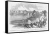 Confederate Raid into Kentucky at Licking Bridge Against Morgan Guerillas-Frank Leslie-Framed Stretched Canvas