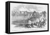 Confederate Raid into Kentucky at Licking Bridge Against Morgan Guerillas-Frank Leslie-Framed Stretched Canvas