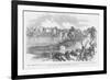 Confederate Raid into Kentucky at Licking Bridge Against Morgan Guerillas-Frank Leslie-Framed Art Print