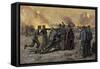 Confederate's on Marye's Hill Firing on Union Troops Attacking Fredericksburg, Virginia, 1862-null-Framed Stretched Canvas