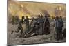 Confederate's on Marye's Hill Firing on Union Troops Attacking Fredericksburg, Virginia, 1862-null-Mounted Giclee Print