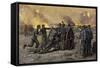 Confederate's on Marye's Hill Firing on Union Troops Attacking Fredericksburg, Virginia, 1862-null-Framed Stretched Canvas