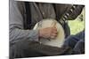 Confederate Soldier Reenactor Playing a Banjo in Camp, Shiloh National Military Park, Tennessee-null-Mounted Photographic Print