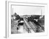 Confederate Soldiers at a Train Station-George N. Barnard-Framed Photographic Print