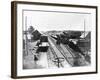 Confederate Soldiers at a Train Station-George N. Barnard-Framed Photographic Print