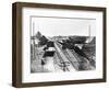 Confederate Soldiers at a Train Station-George N. Barnard-Framed Photographic Print