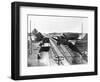 Confederate Soldiers at a Train Station-George N. Barnard-Framed Photographic Print