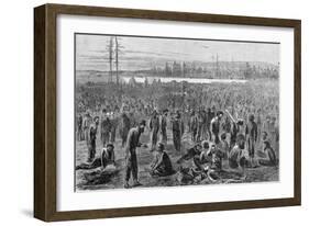 Confederate Soldiers at Prison Camp-null-Framed Giclee Print