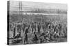 Confederate Soldiers at Prison Camp-null-Stretched Canvas