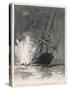 Confederate Torpedo Boat Sinks the "Housatonic" off Charleston Virginia-J.o. Davidson-Stretched Canvas